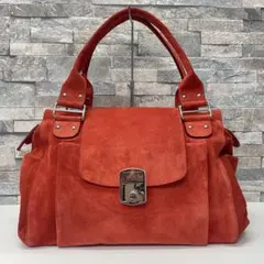 N*d様 ARMANI COLLEZIONI オレンジ スエード トートバッグのサムネイル