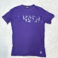 【美品✨】EMPORIO ARMANI EA7 ロゴ 半袖 Tシャツ パープル