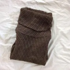 vous meme レディース ブラウン タートルネック セーター 編み M