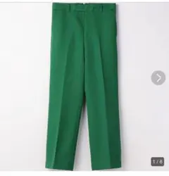 Edition ストレートパンツ　グリーン　スラックス