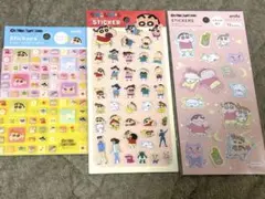 セリア　クレヨンしんちゃん　ぷっくりステッカー　ふわふわシール　タイルシール