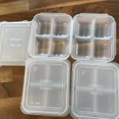 Pigeon！離乳食！4セット、蓋付き！美品！