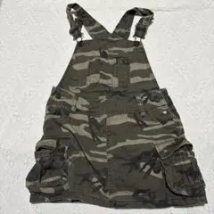 平成レトロ　平成ギャル　迷彩　スカート　ジャンバースカート