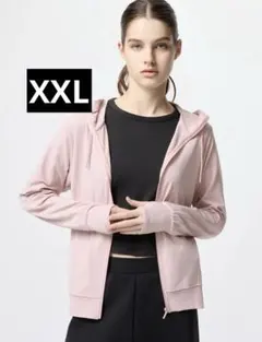 ユニクロ　エアリズムUVカットメッシュパーカー　XXL ピンク