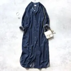 美品 ◆ アーバンリサーチドアーズ　デニムシャツワンピース　インディゴブルー