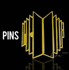 BTS ピンバッジ ロゴ 黒 テテ V ジョングク グク ジミン ジン ユンギ