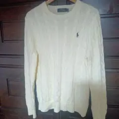 Polo Ralph Lauren ケーブルニットセーター 長袖 クリーム色