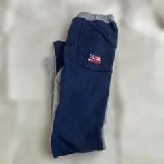 ネイビーとグレーのスウェットパンツのサムネイル