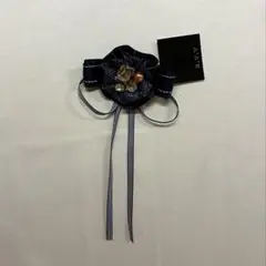 【新品】a.v.v ブローチ・コサージュ ネイビー　花　入学式のサムネイル