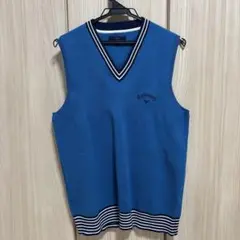 【即購入可】Callaway 青 Vネック ニットベスト