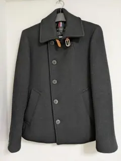 NICOLE ClUB 黒 ウールピーコート 48