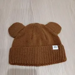 petit main 　耳付きニット帽 ブラウン　46