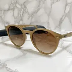 RayBan RB2180F ボストン型 ポリッシュライトブラウン m919
