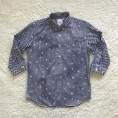 タグ付き】Parkes シャツ ホワイト チェック ボタンダウン 日本製 