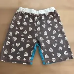 ニッセン　ハーフパンツ 茶色と青 帆船デザインのサムネイル