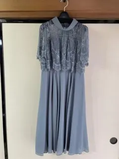 エレガント グレー パーティードレス