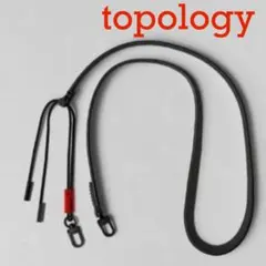 新品topologieトポロジー★スマホショルダーストラップ レザー　ブラック