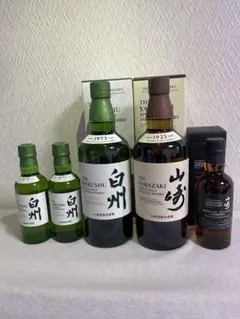 未開封サントリー山崎/白州180ml 各1本 シングルモルトウィスキー