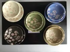 桜模様 陶器 食器セット 5点