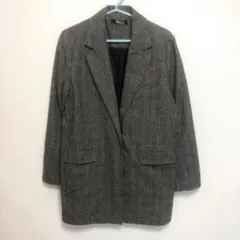 SUREVE テーラードジャケット　アウター　チェック ロング