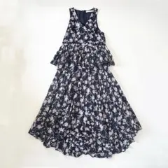 MARIHAフラワーラッフル ノースリーブワンピース鳥の夢のドレス