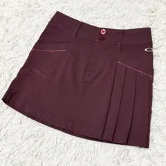 オークリー　プリーツスカート　ゴルフ　コットン　S