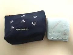 【未使用】Afternoon Tea ポーチ ミニハンカチ セットのサムネイル