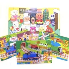 ☆アンパンマン トーマス パズル☆知育玩具子どもキッズおもちゃ絵合わせ