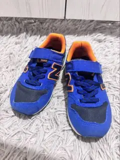 New Balance 996 キッズ スニーカー 青×オレンジ　17