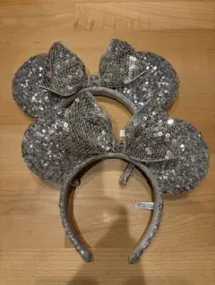 シルバー ミニー耳カチューシャ 2個セット
