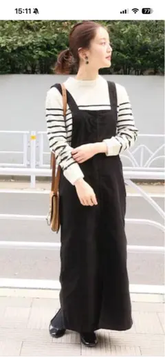 イエナラブークル　IENA リネン　麻　サロペット　オーバーオール　黒 イエナラブークル IENA リネン 麻 サロペット オーバーオール 黒