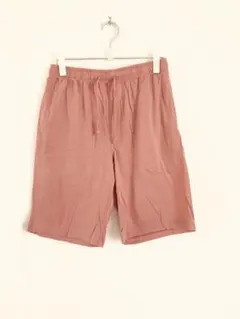 トップバリュ メンズ 天竺 ハーフパンツ ライトレッド ピンク Lのサムネイル