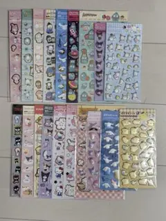 【即購入OK】サンリオシール ぷくっとシール 箔押しシール まとめ売り19点