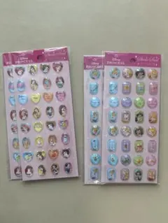 ディズニープリンセス ストーンシール 4つ