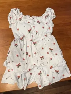 Baby Rosy Luce チェリー柄ワンピース 100cm Baby Rosy Luce チェリー柄レイヤードワンピース 100cm - メルカリ