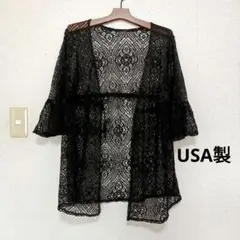 USA 購入✨1枚あると便利！黒 編みがおしゃれ 着回し抜群