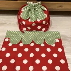いちごお弁当袋ランチマットセットハンドメイド入園入学女の子