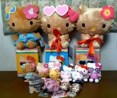 キティ パンダ ぬいぐるみ マスコット ソフビ チャーム 日焼け ギャル 豹柄 キティ パンダ ぬいぐるみ マスコット ソフビ チャーム 日焼け ギャル