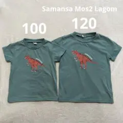 SM2Lagom　ティラノサウルス　Tシャツ　100　120　2枚セット　オソロ