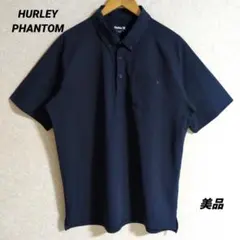ハーレー HURLEY ゴルフウェア PHANTOM 半袖 ポロシャツ LL 紺