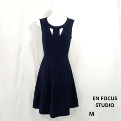 EN FOCUS STUDIO ノースリーブワンピース ネイビー 4のサムネイル