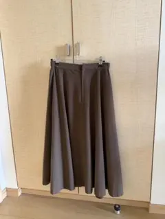 ブラウン フレアスカート ウエスト66〜71cm丈73cm