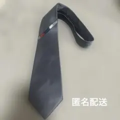 グレー ネクタイ 編み込み模様 絹100%