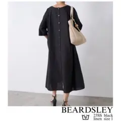 BEARDSLEY ギャザーワンピース ネイビー 1 コットン100% ロング - メルカリ
