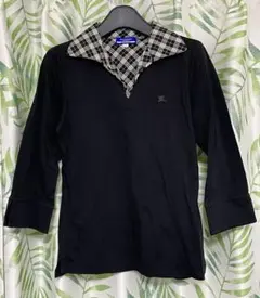 BURBERRY LONDON BLUE LABEL スキッパーシャツ 黒 38