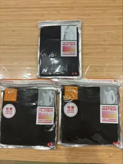 【新品未開封】ユニクロ ヒートテック 長袖インナー 3点セット XL ブラック
