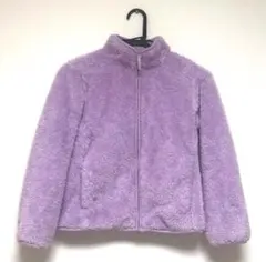 UNIQLO フリースジャケット 140 ラベンダー　ボア　ジャケット　アウター