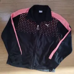 【使用回数少なめ】女の子★PUMA ドット柄フルジップジャージ（上着）140cm