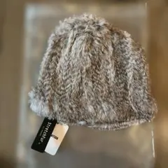 タグ付き未使用　stretchfur by nabro ラビットファー　帽子