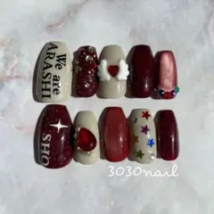 ネイルチップ現品 嵐 ARASHI 櫻井翔デザイン 推しネイル ライブネイル